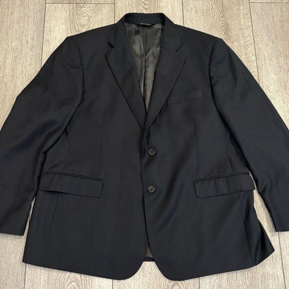 Saks Fifth Avenue Black Ermenegildo Zegna Men’s 44 Wool/Silk Blazer Black Italy